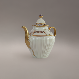 Tea Pot White Gold Cattin